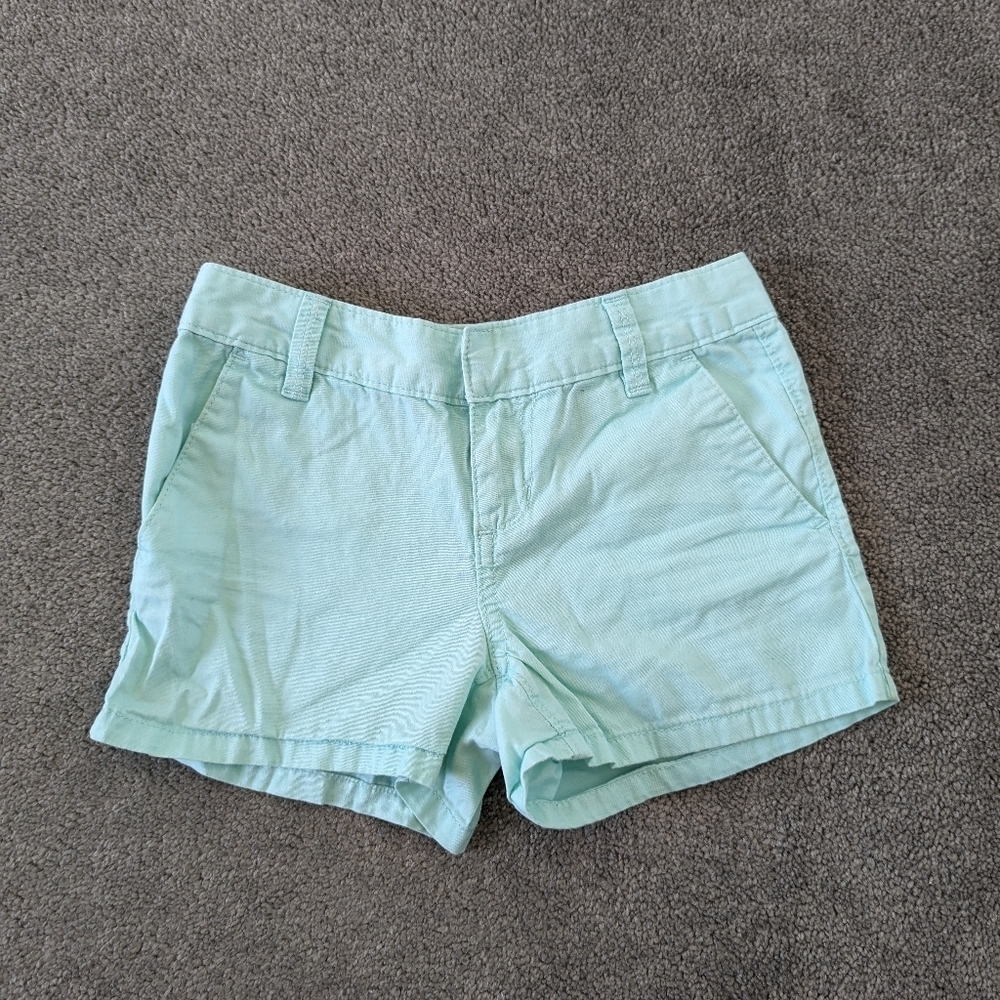 Old Navy Girl's Cotton Shorts Size 7 Years Teal Green
